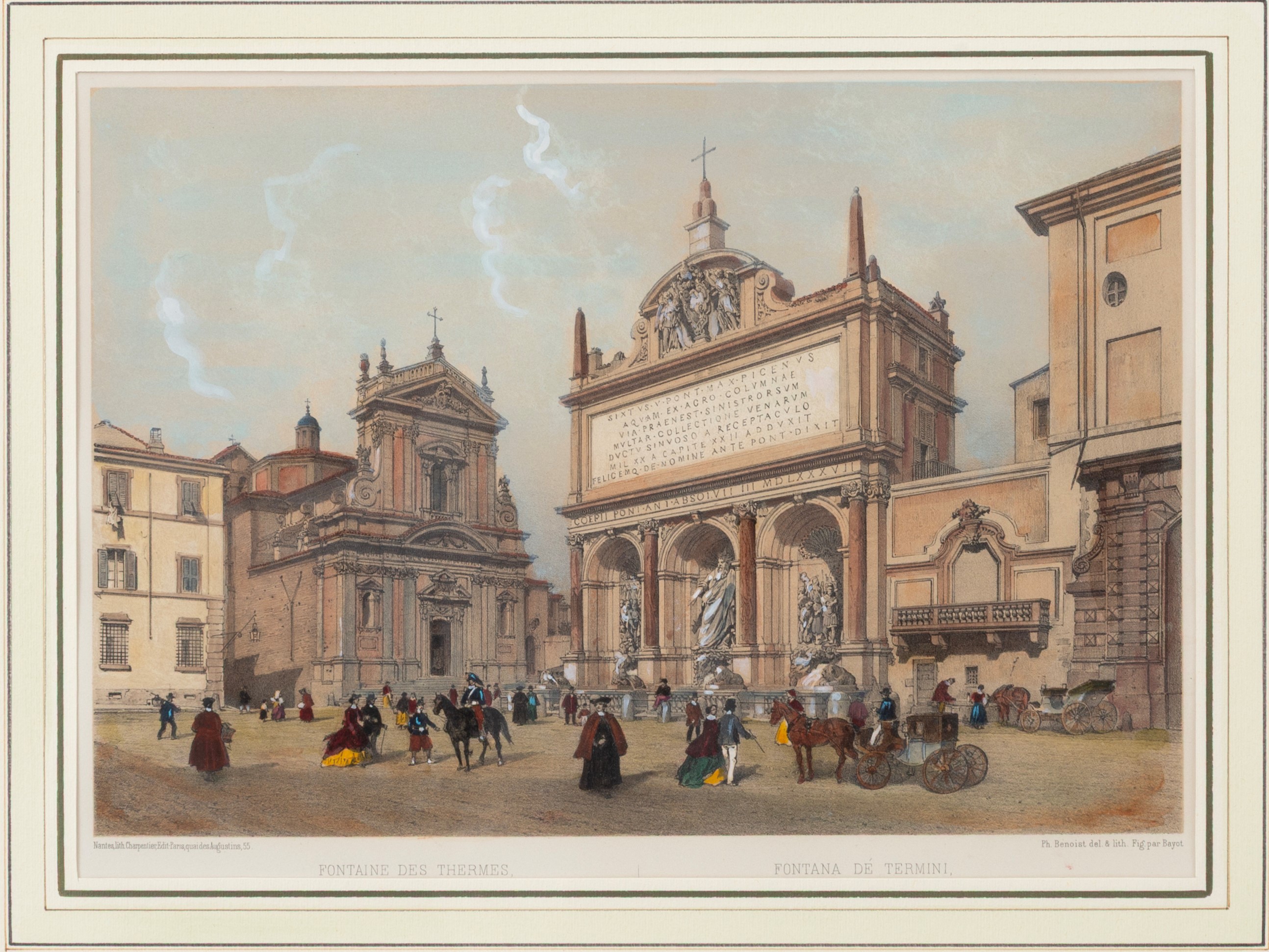 Philippe Benoist, Felix Benoist - Vedute di Roma (sei litografie acquarellate)