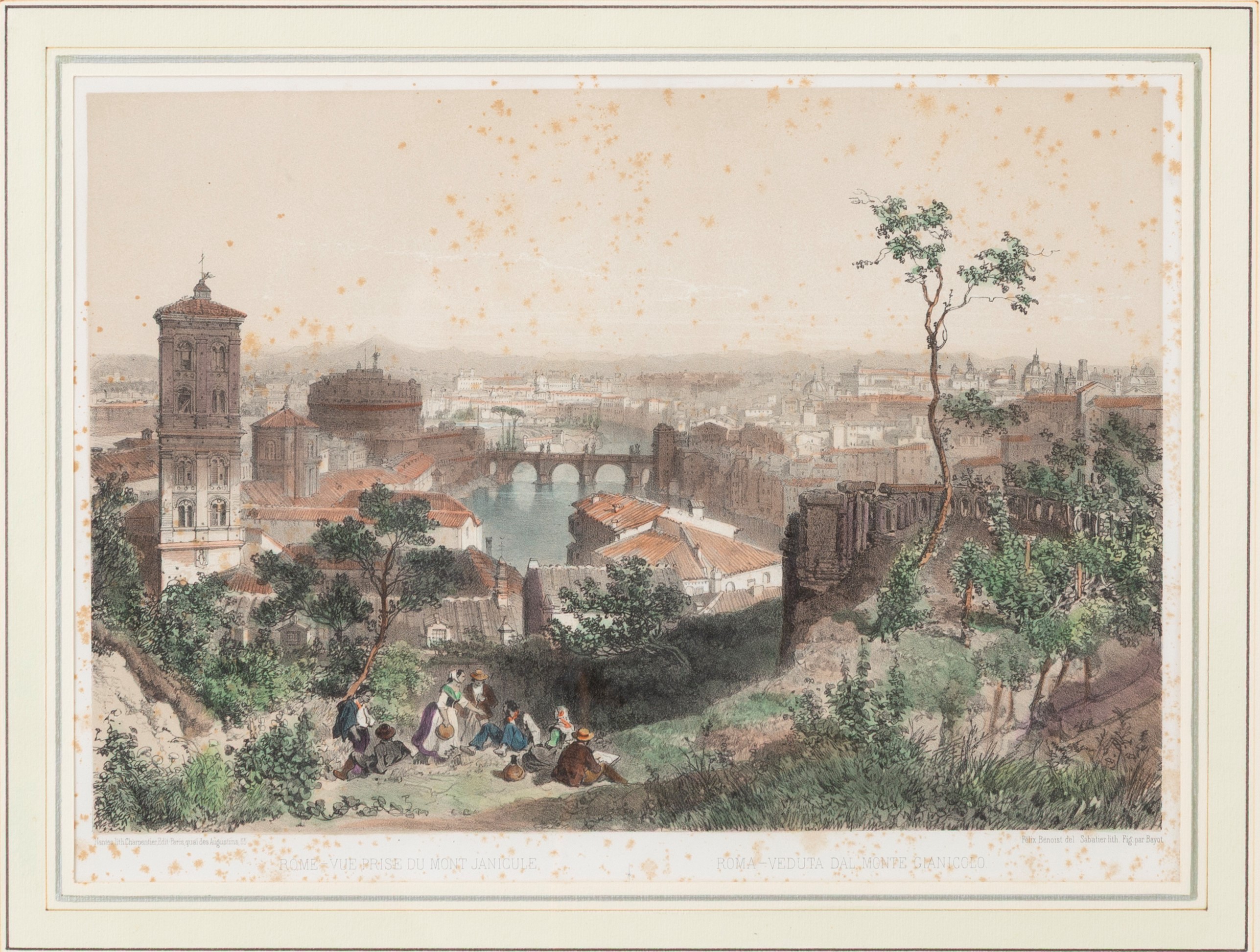 Philippe Benoist, Felix Benoist - Vedute di Roma (sei litografie acquarellate)