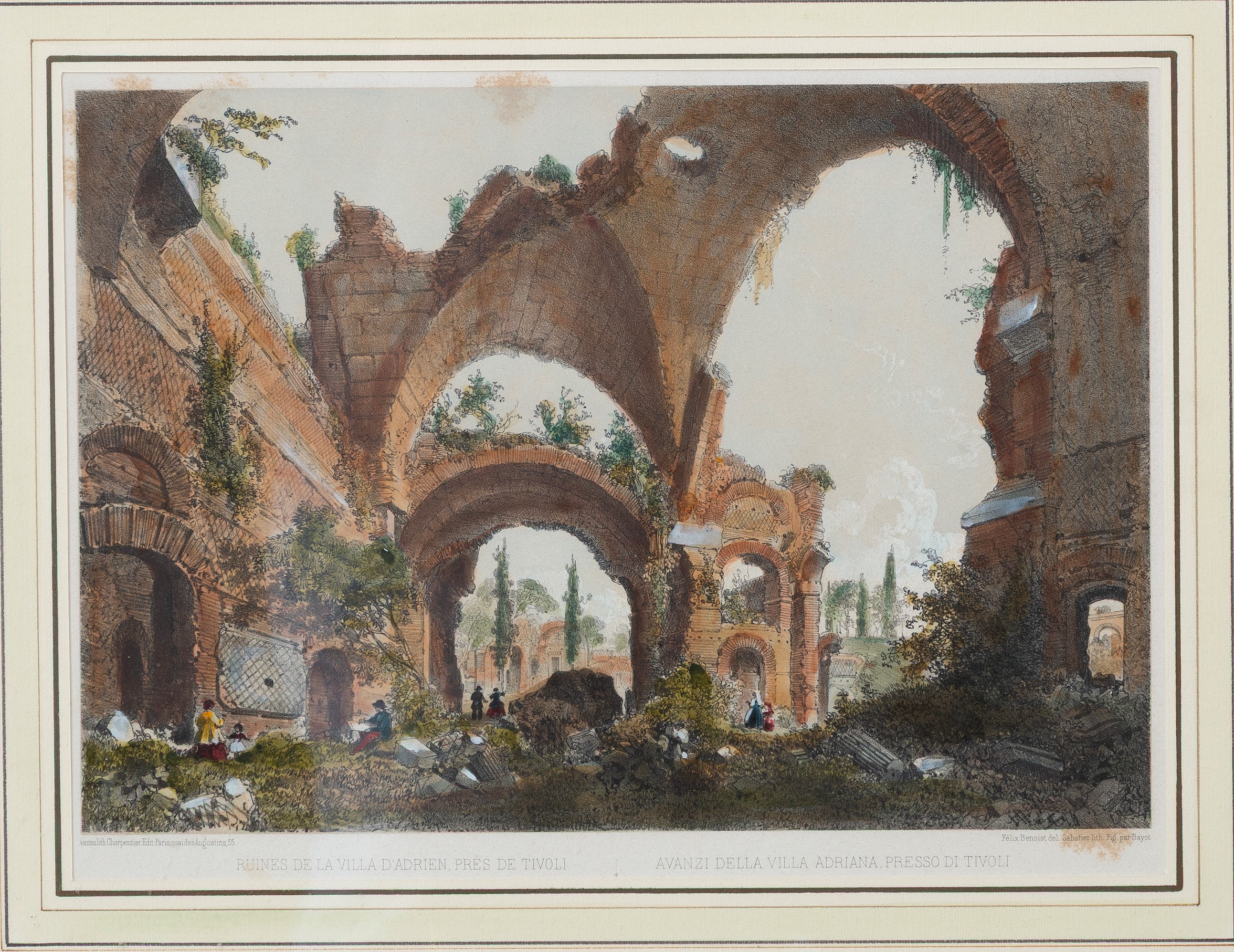 Philippe Benoist, Felix Benoist - Vedute di Roma (sei litografie acquarellate)
