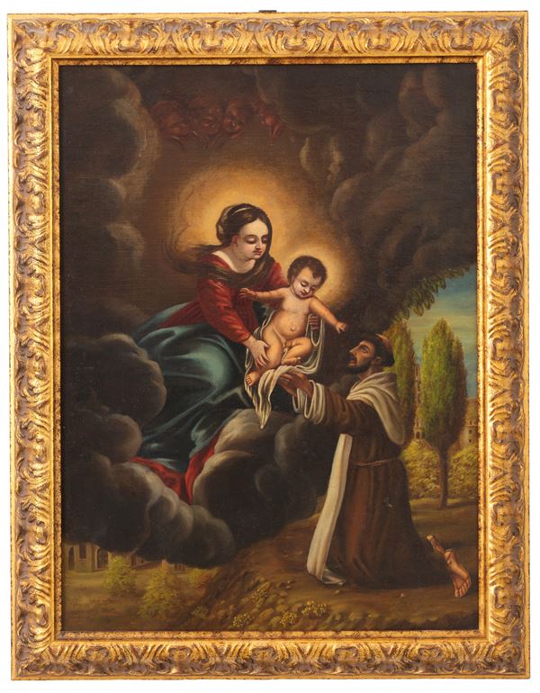 Painting "MADONNA WITH CHILD AND SAINT"