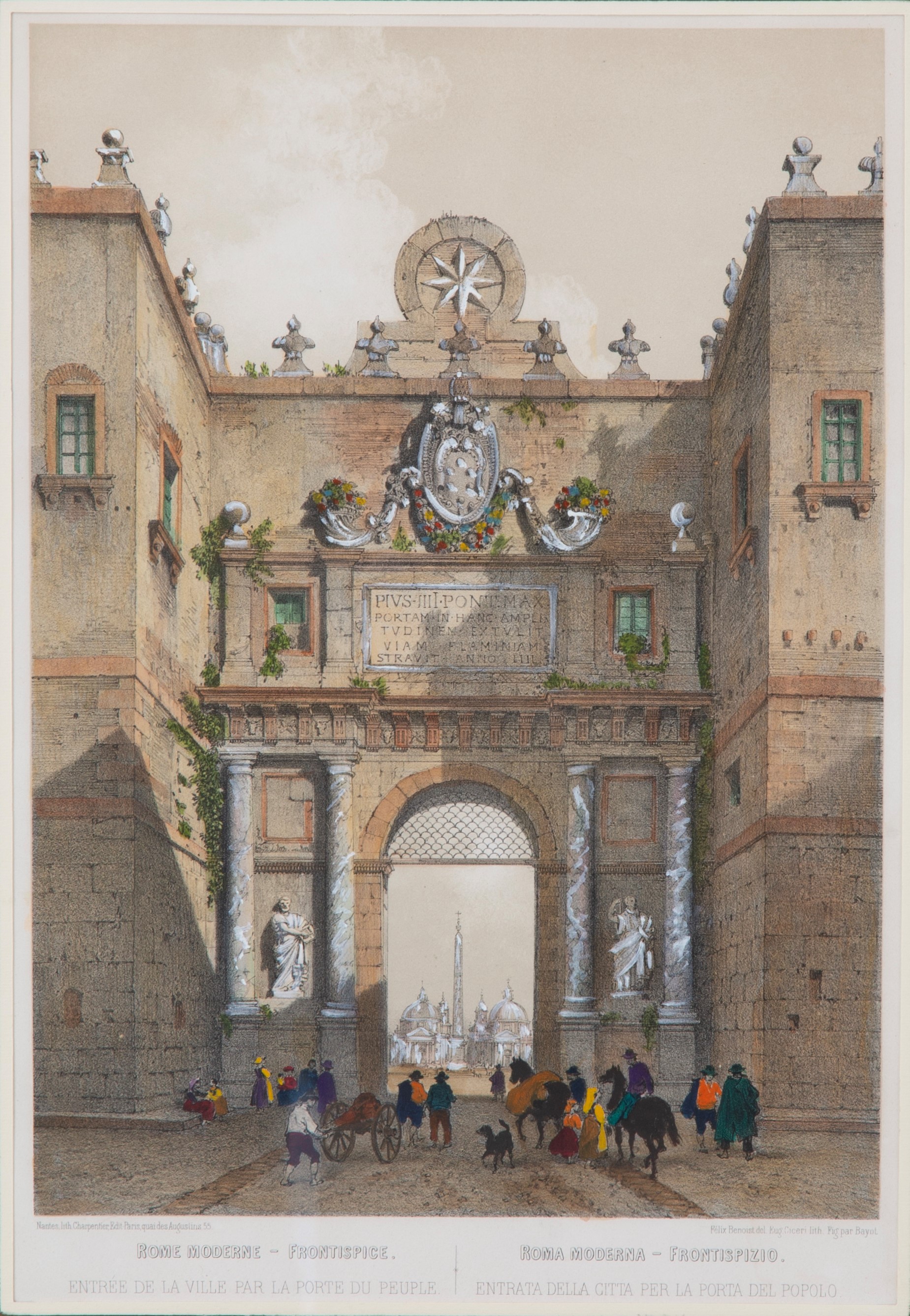 Philippe Benoist, Felix Benoist - Vedute di Roma (sei litografie acquarellate)