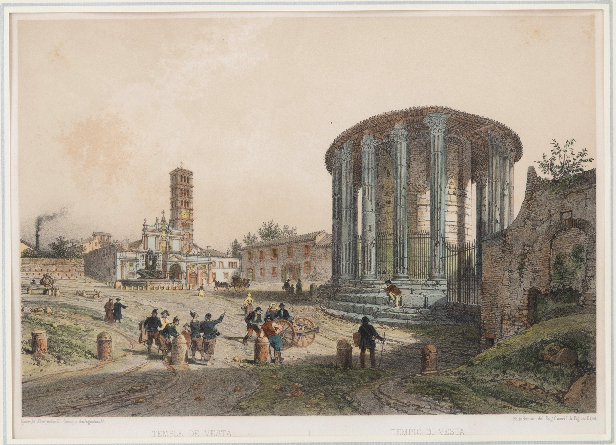 Philippe Benoist, Felix Benoist - Vedute di Roma (sei litografie acquarellate)