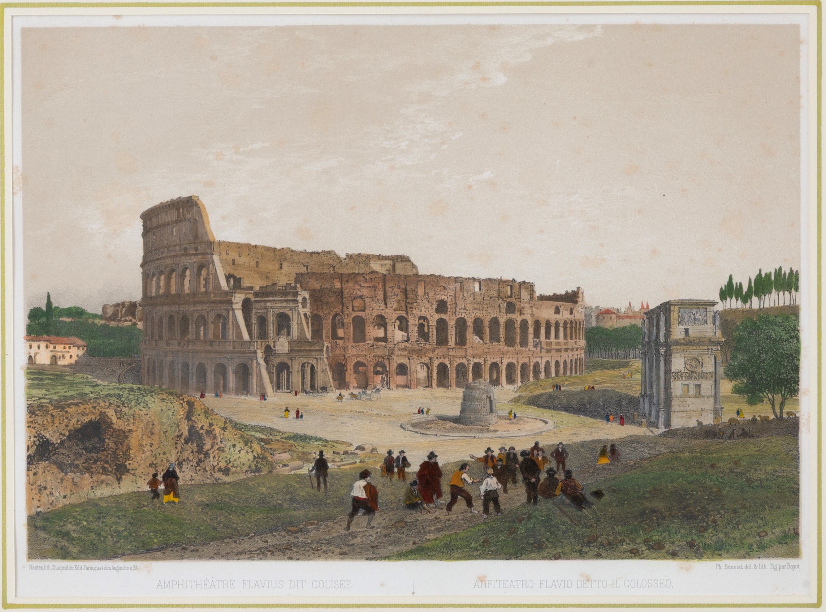 Philippe Benoist, Felix Benoist - Vedute di Roma (sei litografie acquarellate)