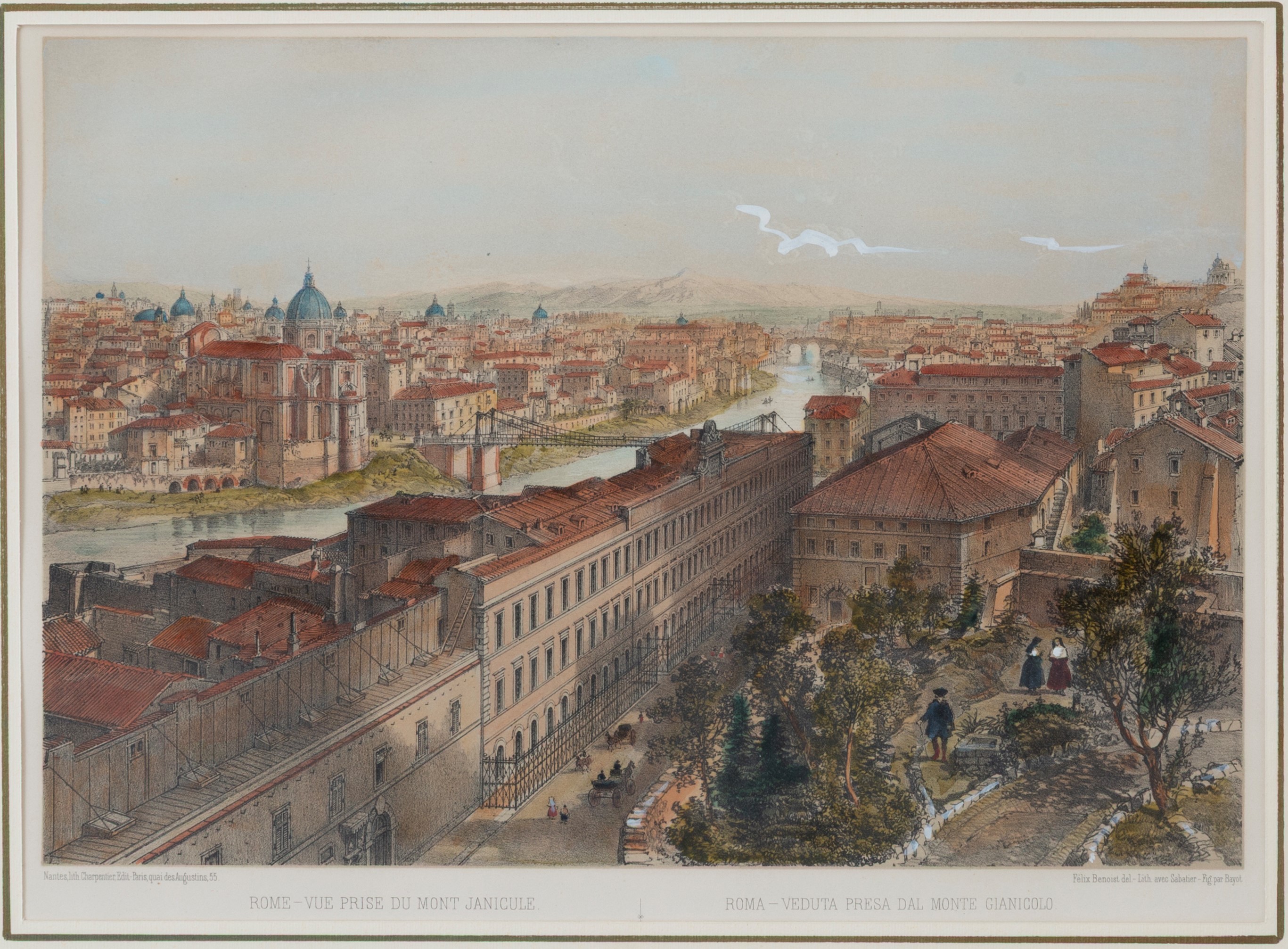 Philippe Benoist, Felix Benoist - Vedute di Roma (sei litografie acquarellate)