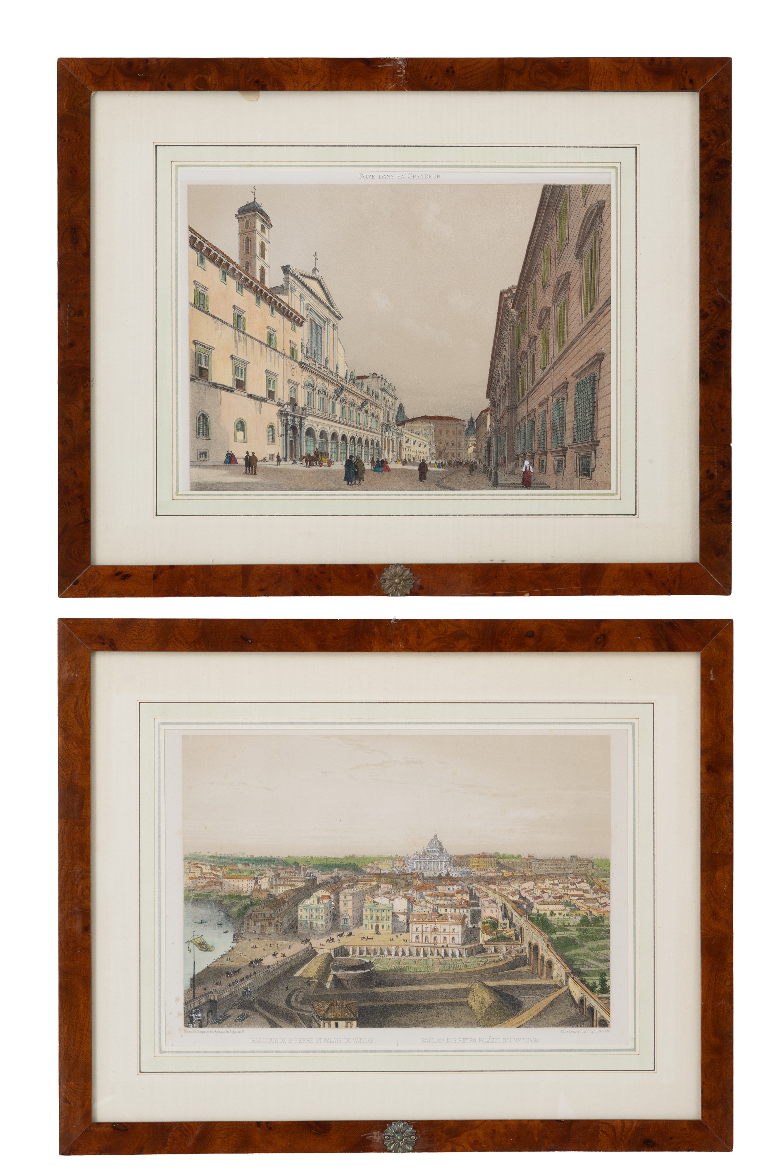 Philippe Benoist - Vedute di Roma (sei litografie acquarellate)