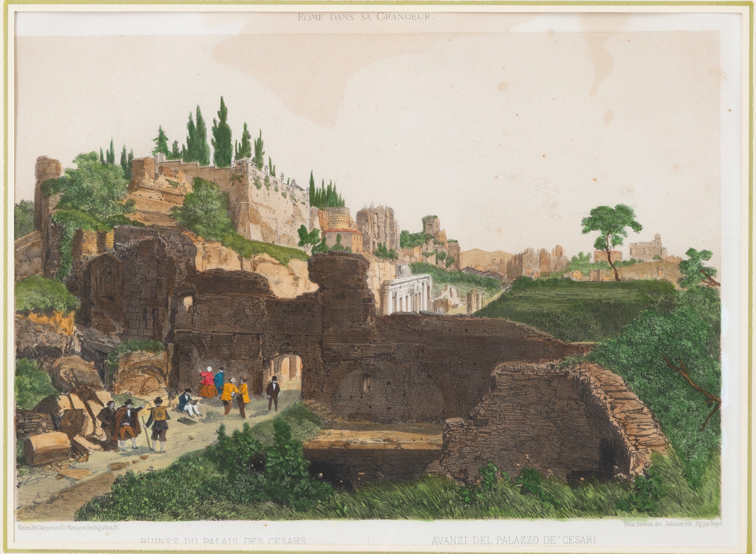 Philippe Benoist, Felix Benoist - Vedute di Roma – serie di sei litografie acquarellate