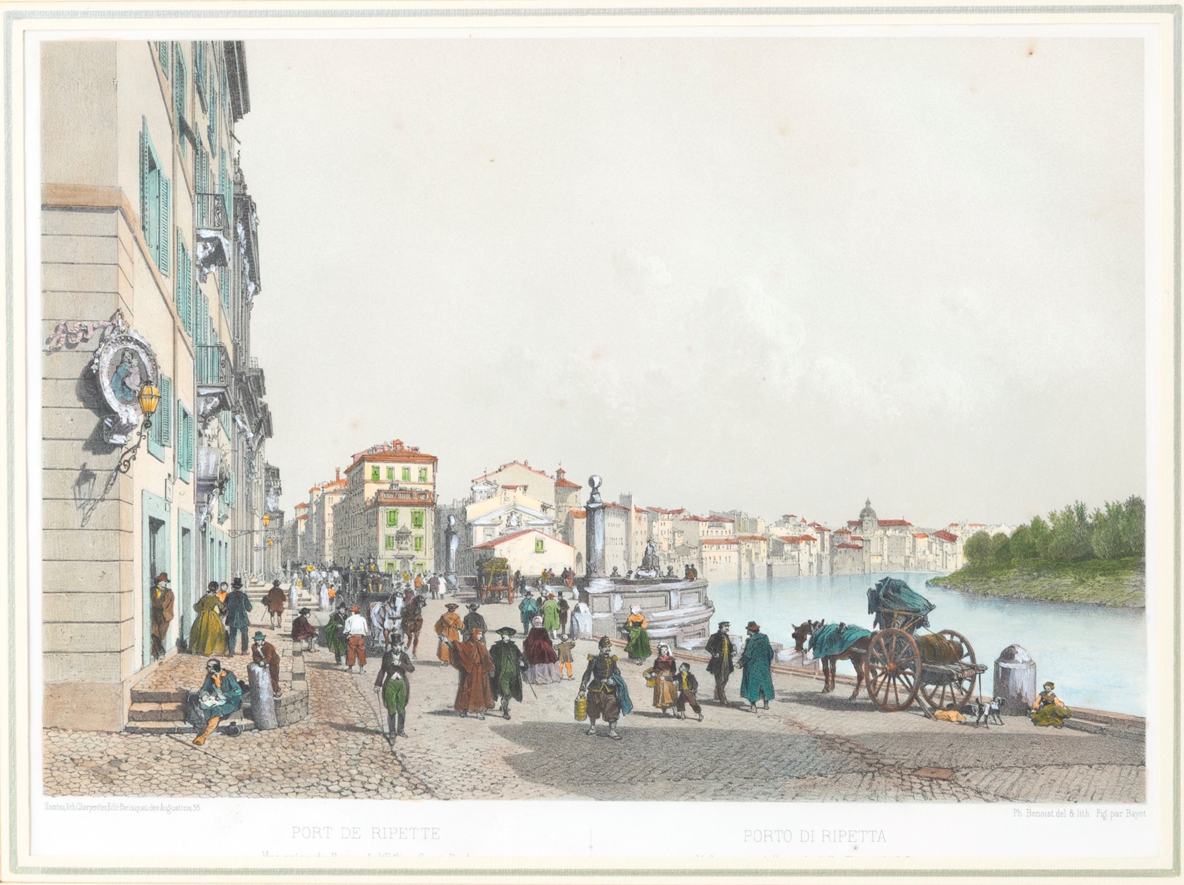 Philippe Benoist, Felix Benoist - Vedute di Roma – serie di sei litografie acquarellate