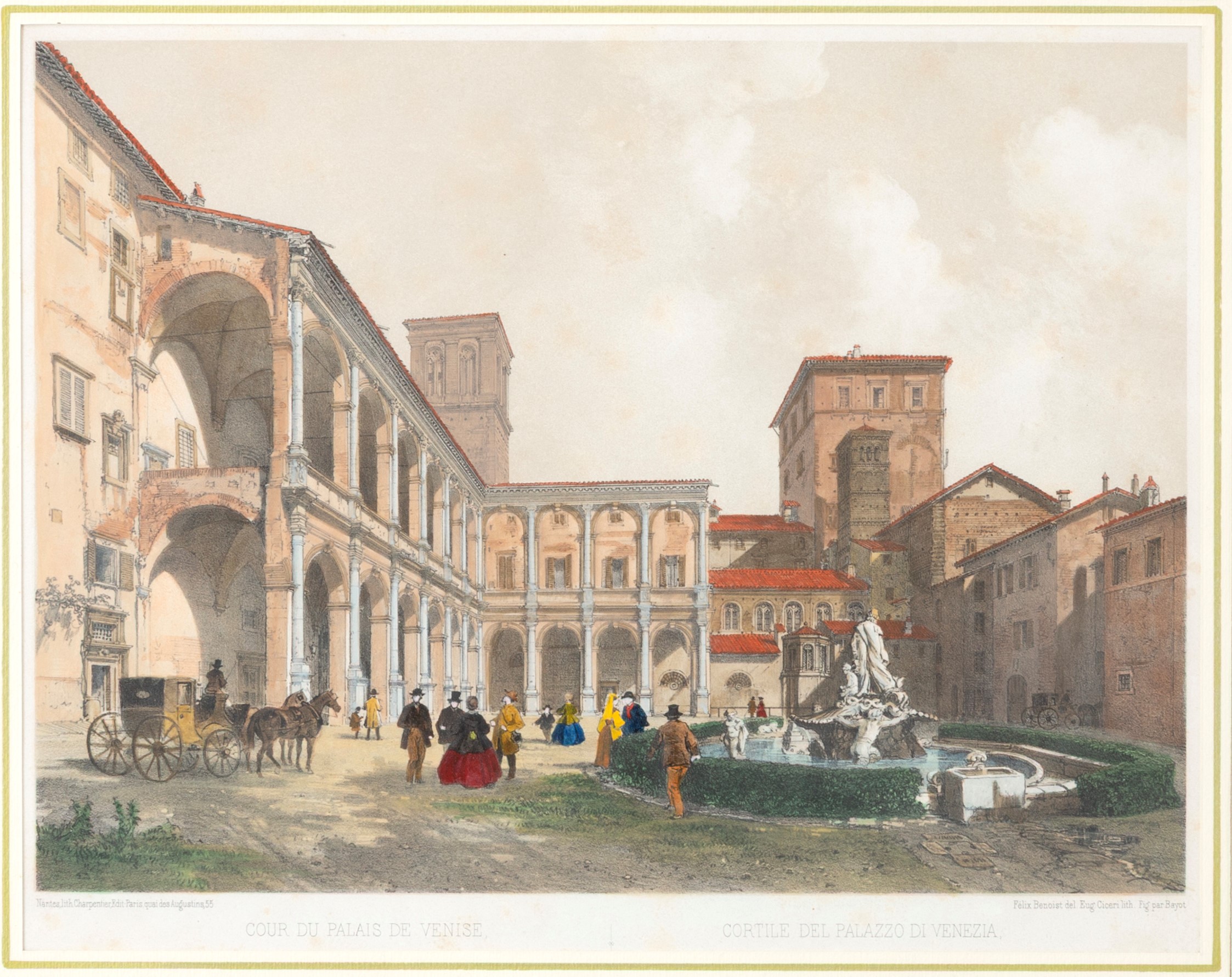 Philippe Benoist, Felix Benoist - Vedute di Roma – serie di sei litografie acquarellate