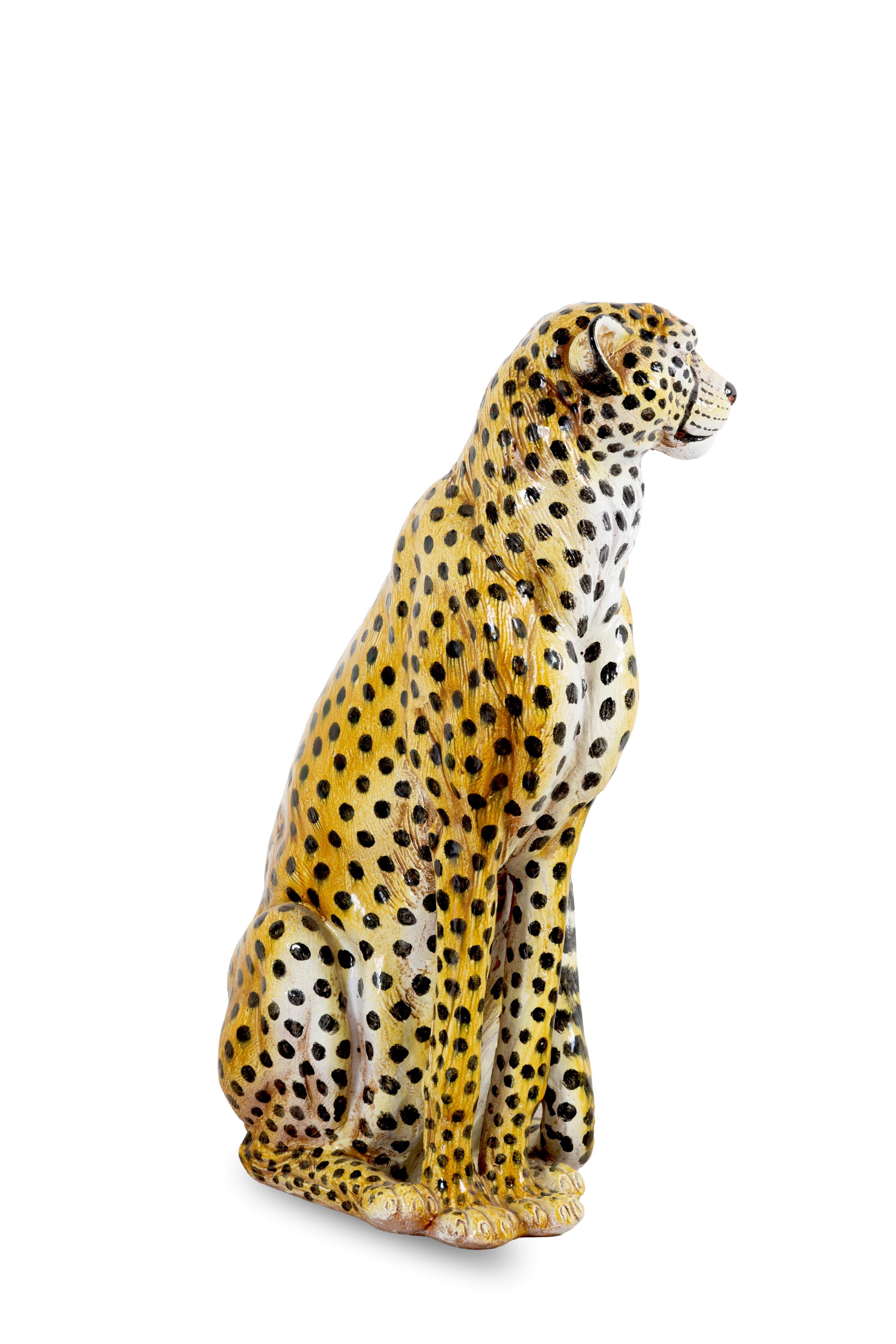 Scultura raffigurante Leopardo, ceramica, XX secolo