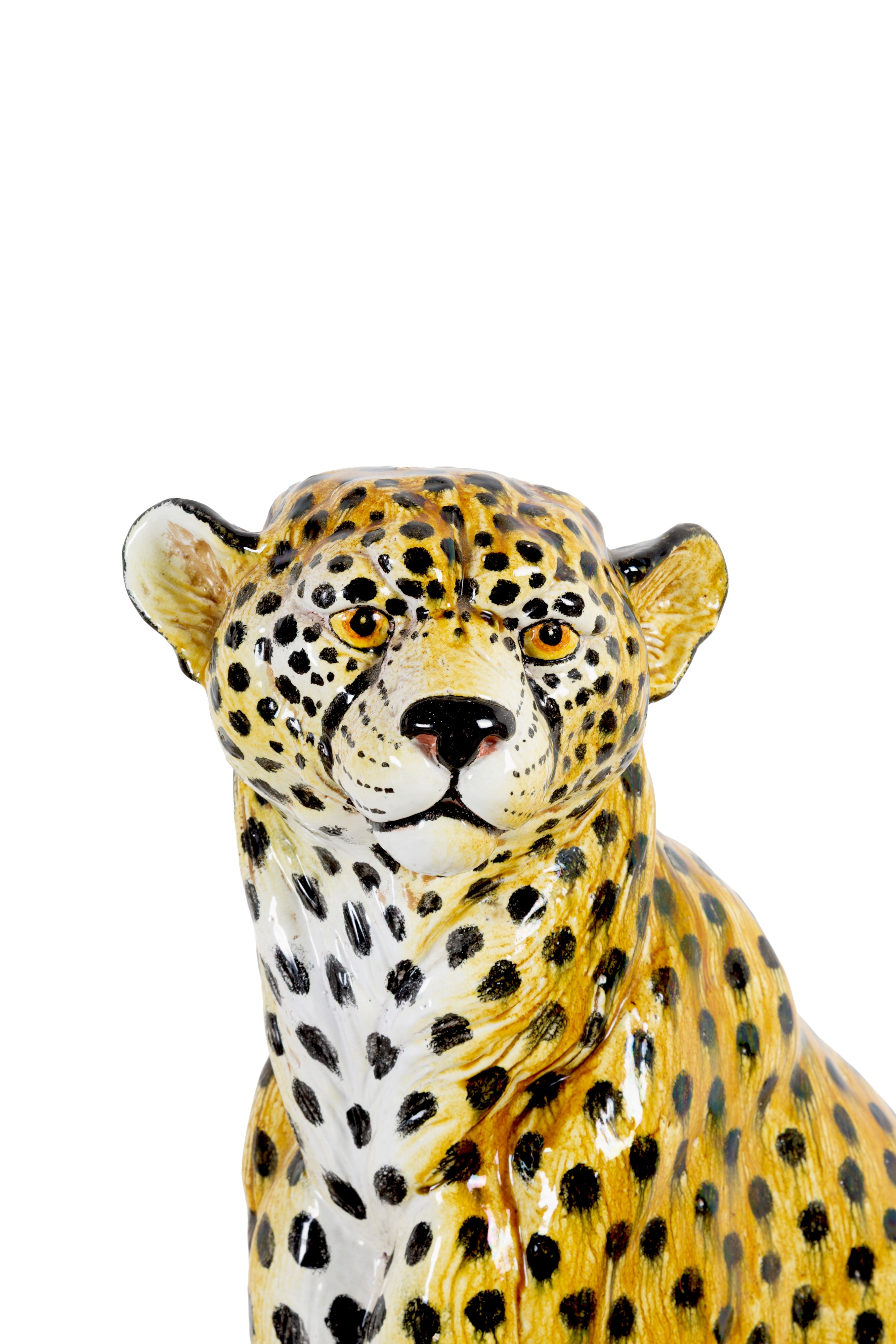 Scultura raffigurante Leopardo, ceramica, XX secolo