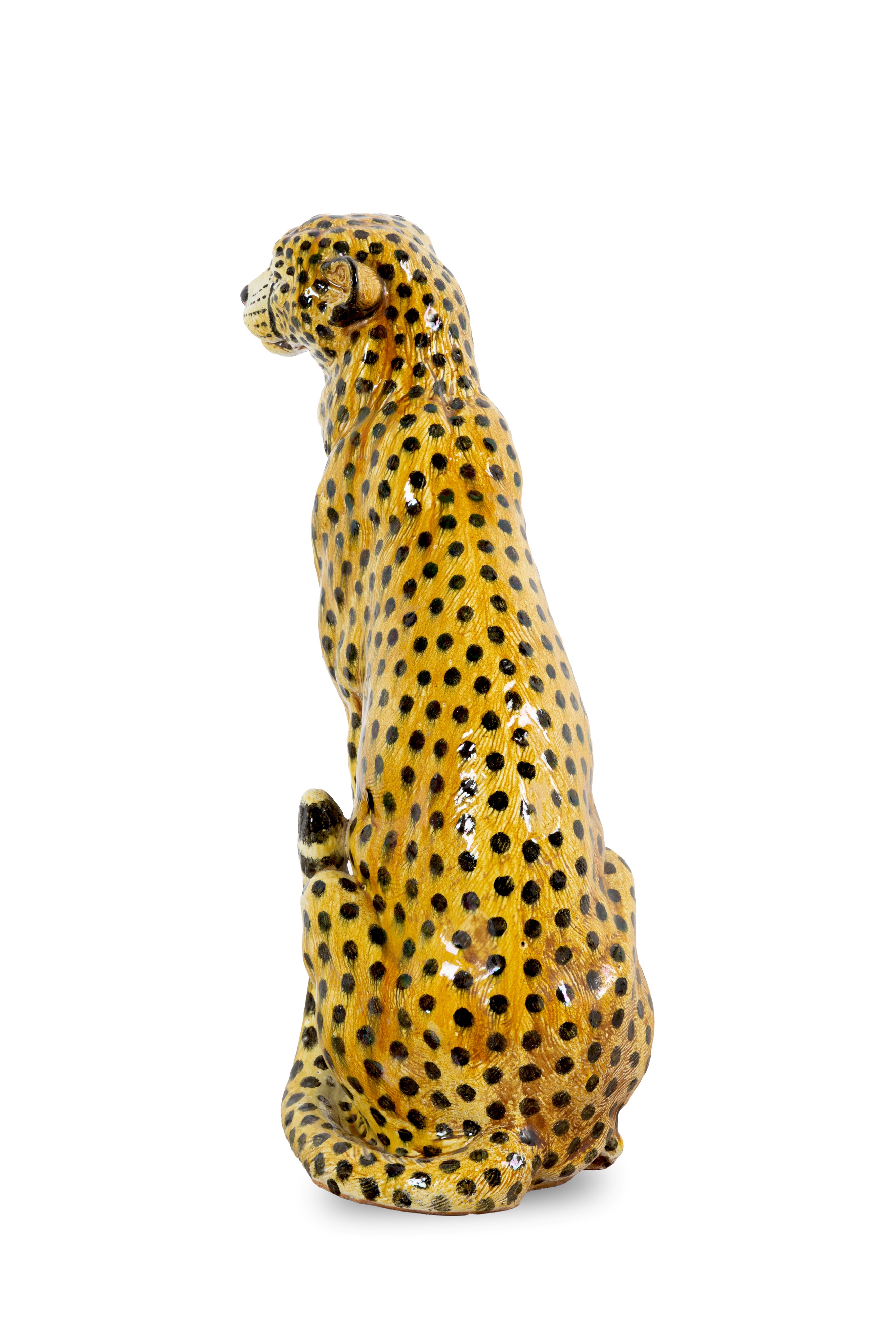 Scultura raffigurante Leopardo, ceramica, XX secolo