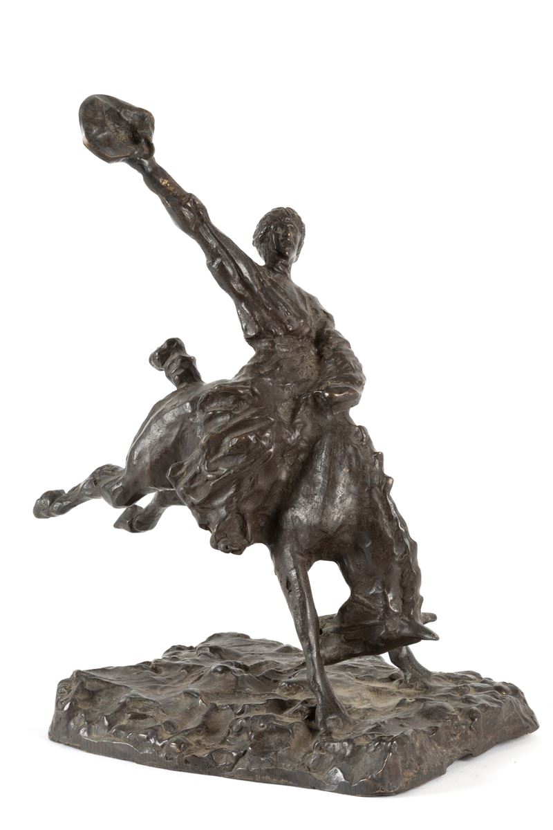 Pavel Petrovič Troubetzkoy, RODEO, scultura in bronzo firmata e datata 1933