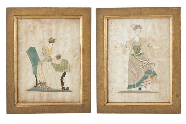 Two collages "FEMALE FIGURES"