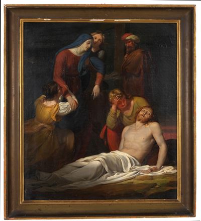 Dipinto, Deposizione di Cristo, olio su tela (XIX secolo circa)