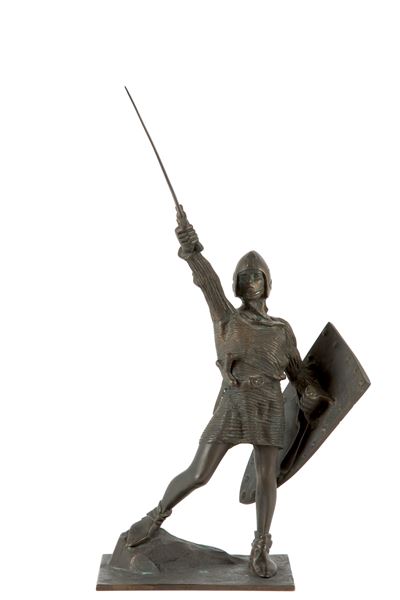 Scultura in bronzo raffigurante «Alberto da Giussano»