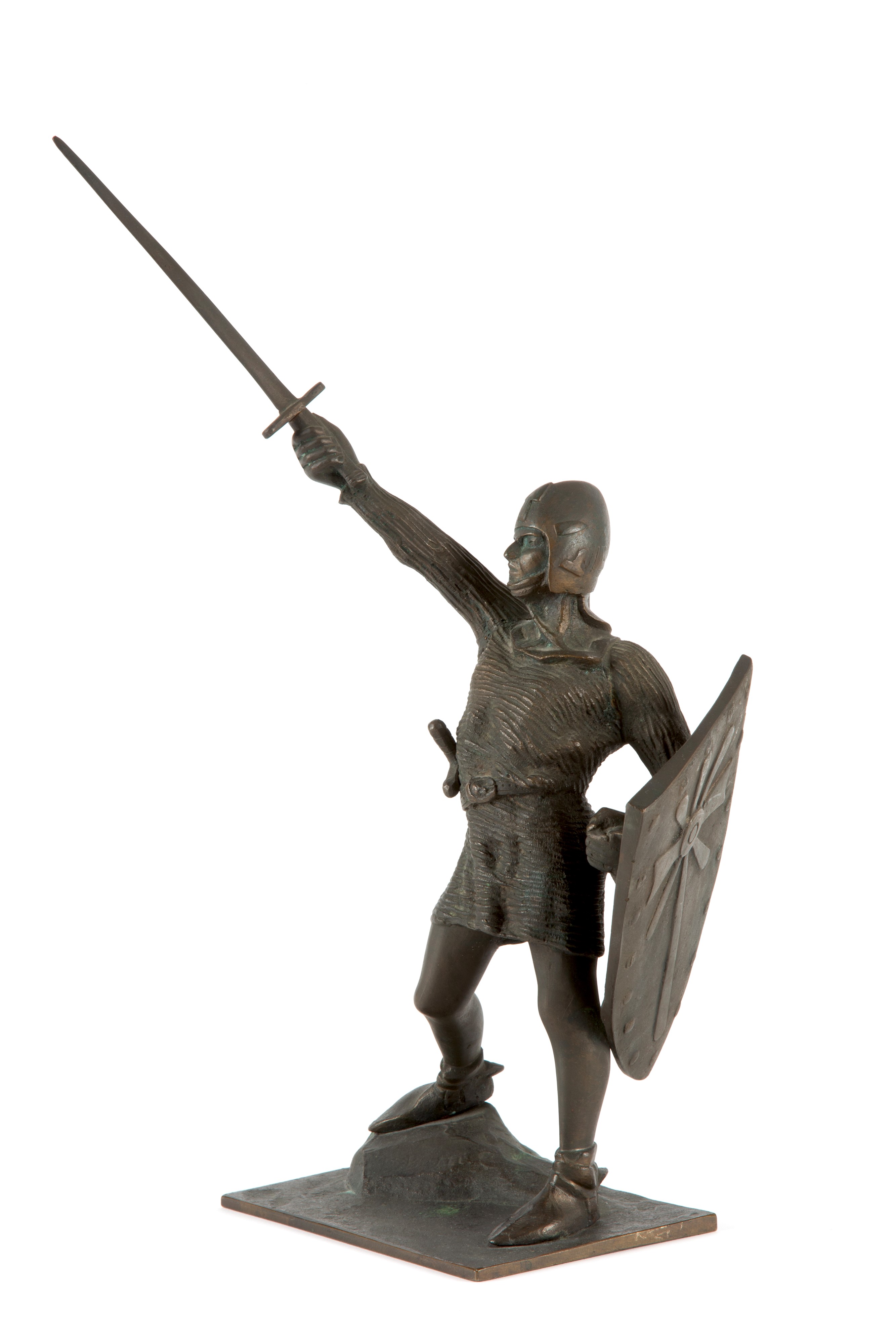 Enrico Butti - Scultura in bronzo raffigurante «Alberto da Giussano»