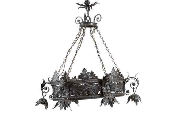 Nine-light chandelier