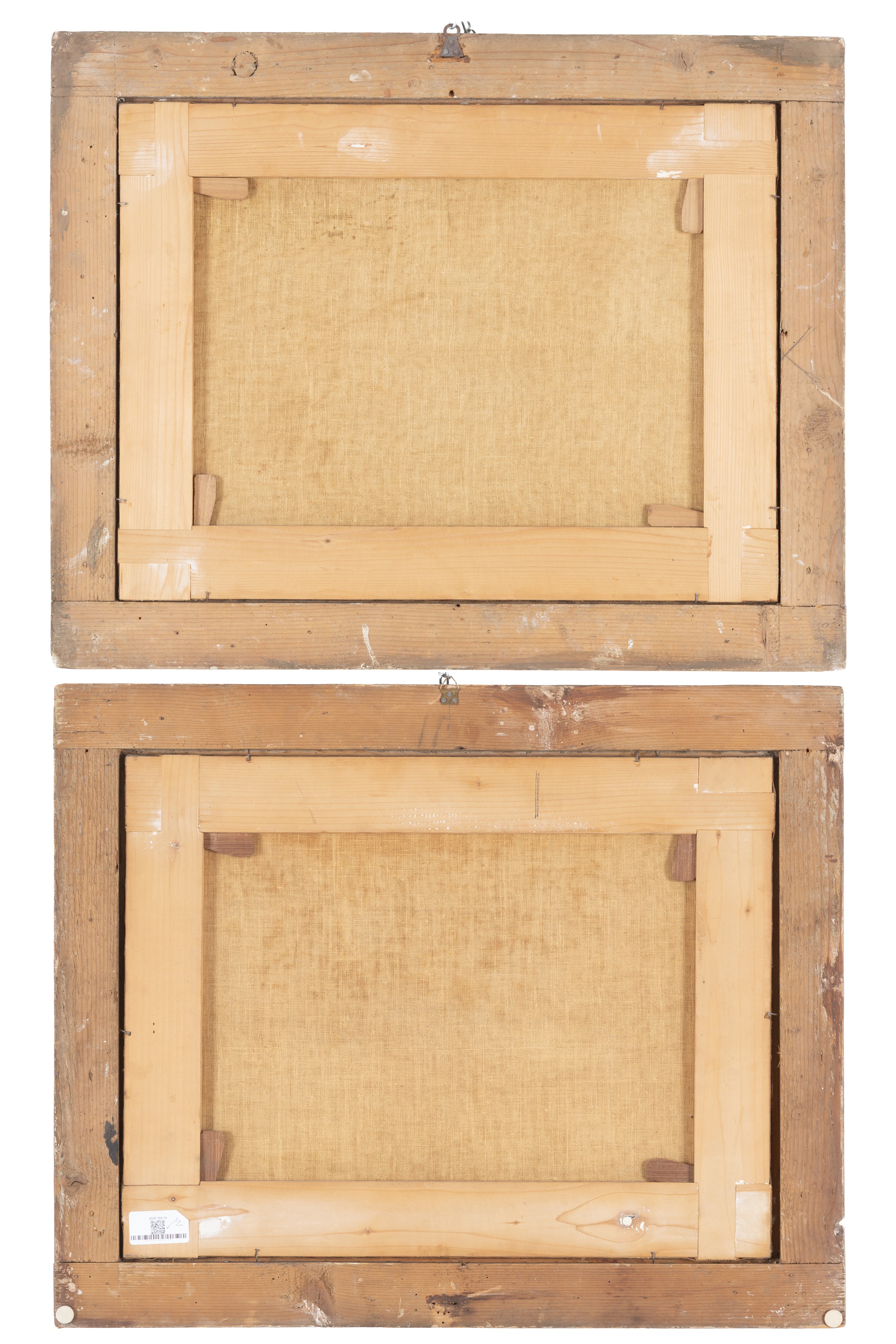 Dipinti, Marine con architetture e velieri, olio su tela (XVIII secolo)