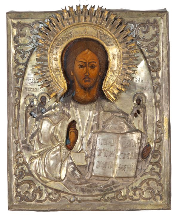 Icon with riza "CHRIST PANTOCRATOR"