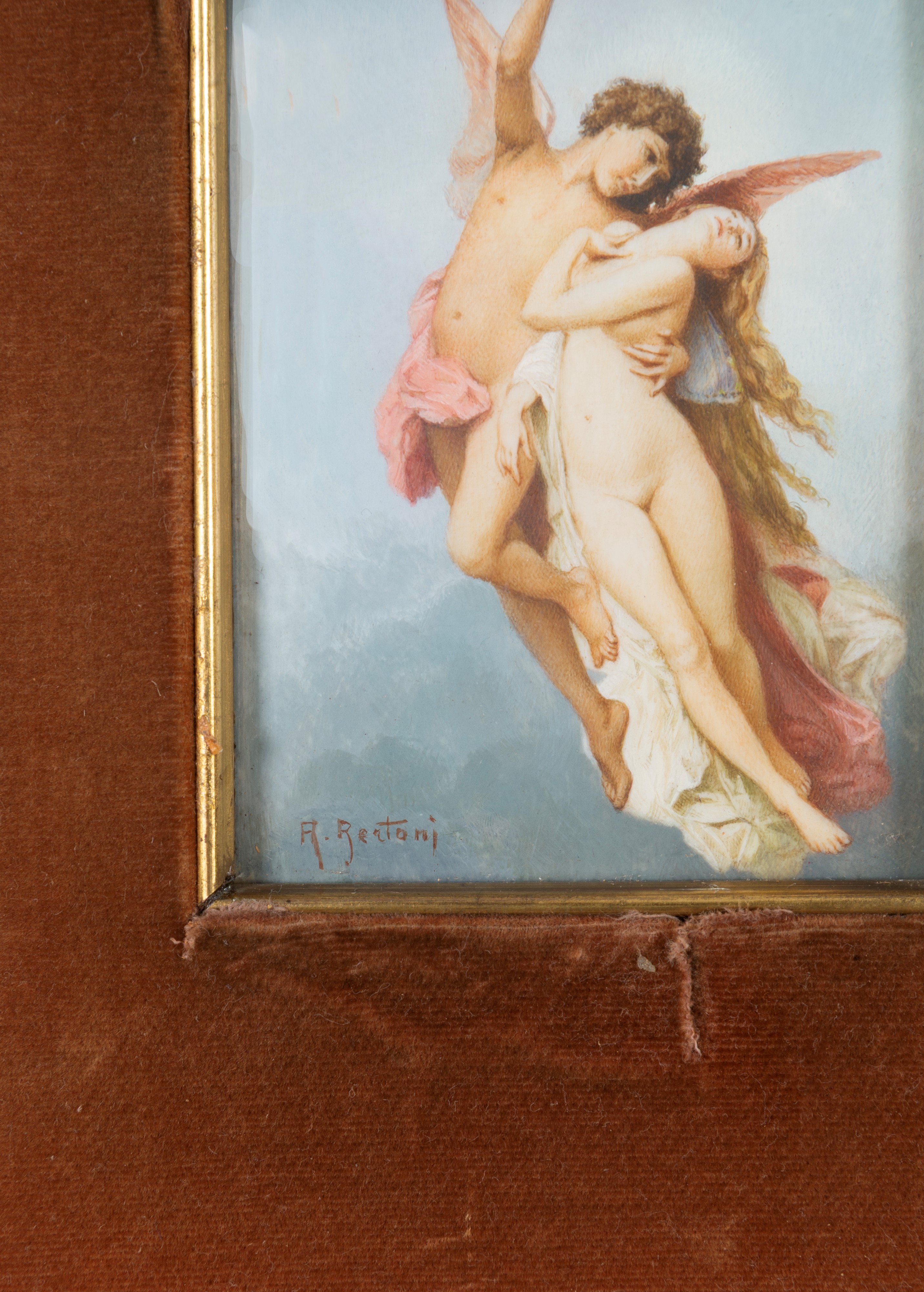 R. Bertoni, Miniatura raffigurante “Cupido e Psiche”