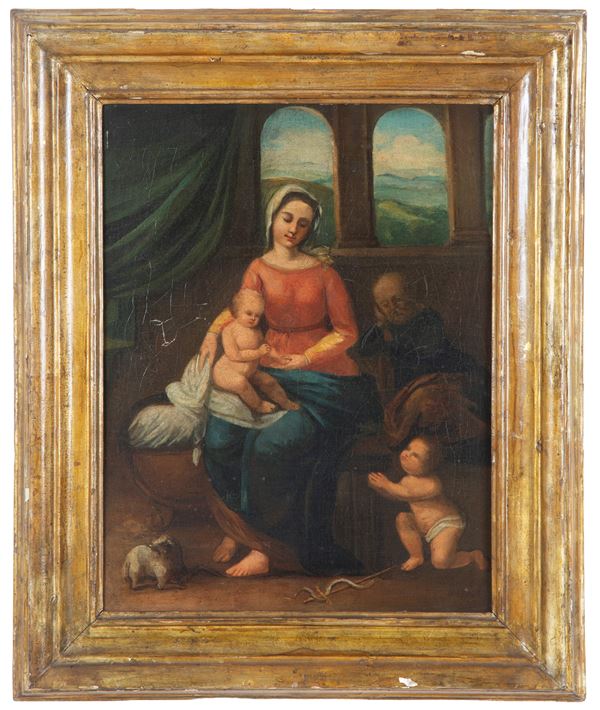 Painting "HOLY FAMILY WITH SAINT JOHN"