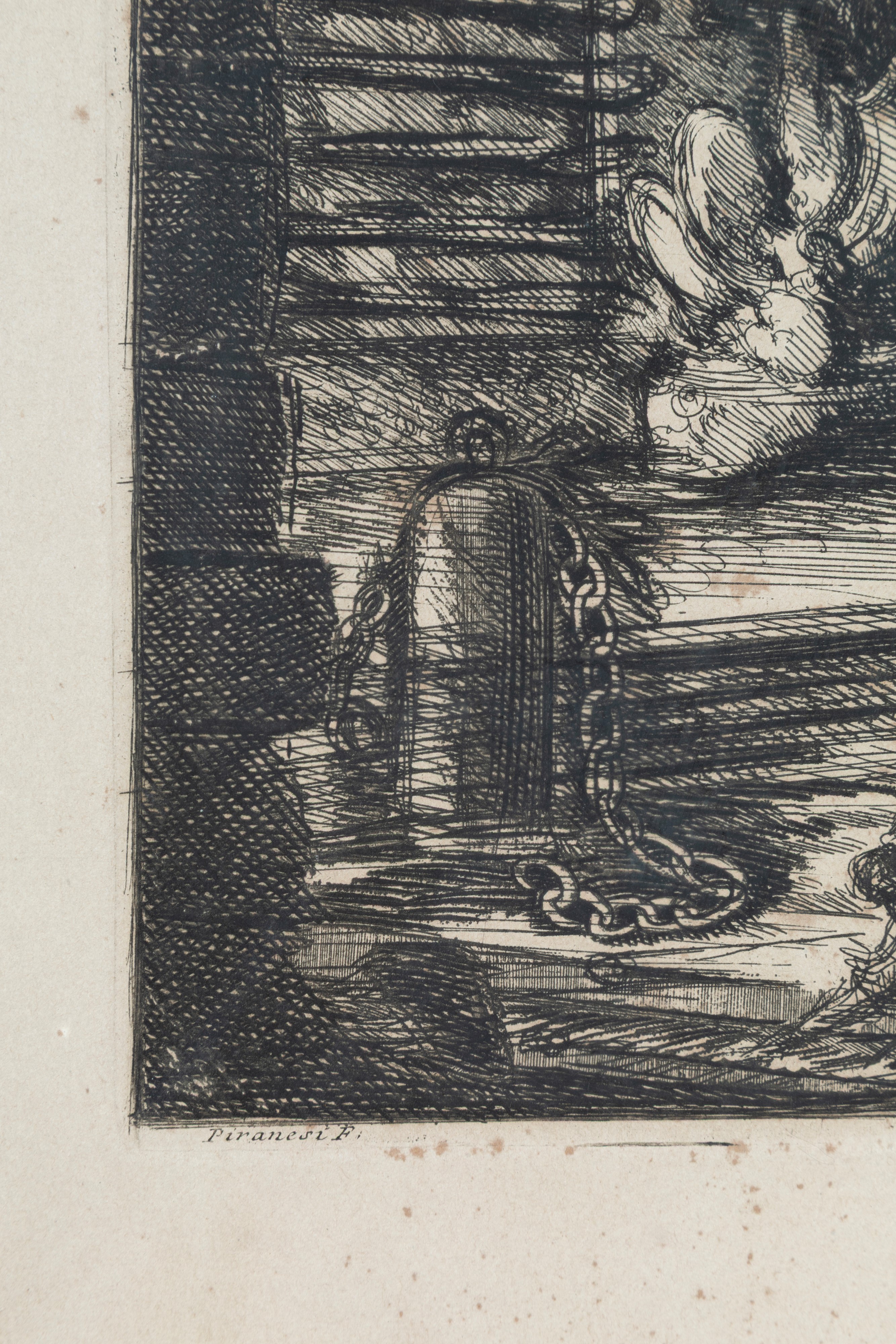 Francesco Piranesi - Acquaforte “Carceri, Tav. VIII: Un terno immenso con trofei”