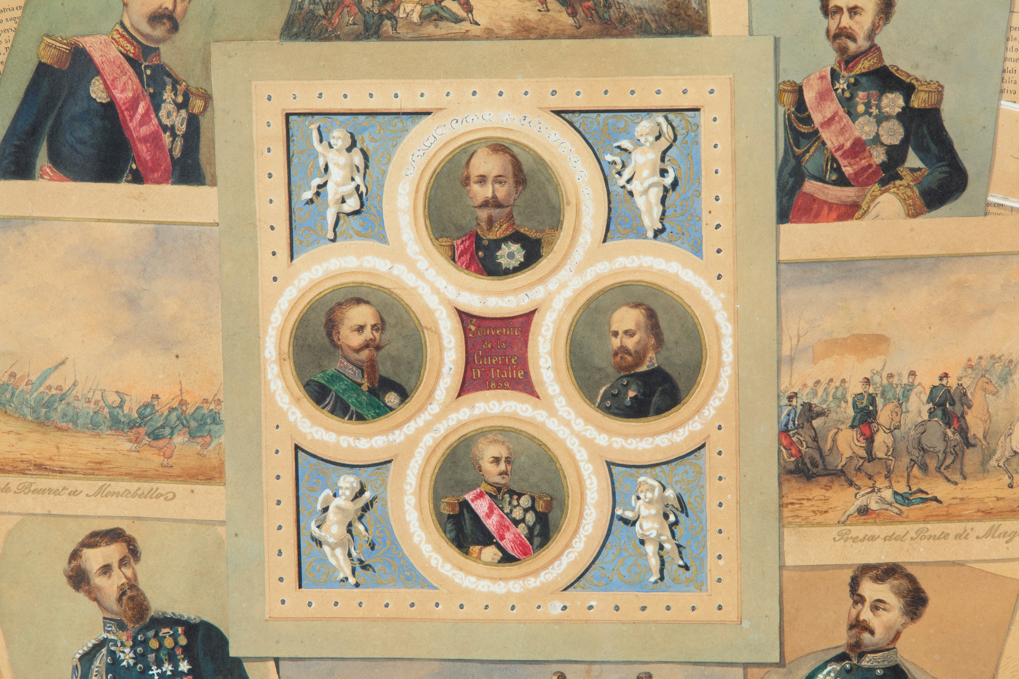 Carlo Toscani - Souvenirs de la guerre d'Italie, 1859, acquarello su carta