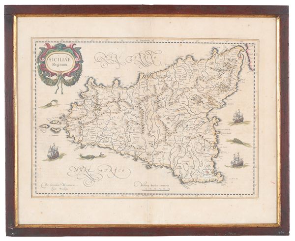 Carta geografica della Sicilia