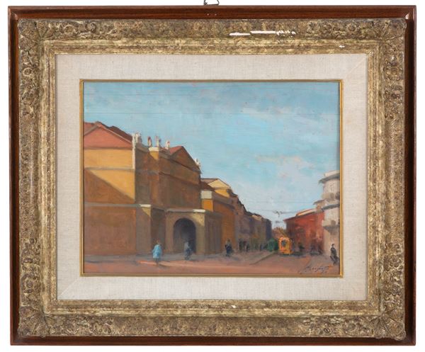 MARIO BORGIOTTI - Painting "LA SCALA"