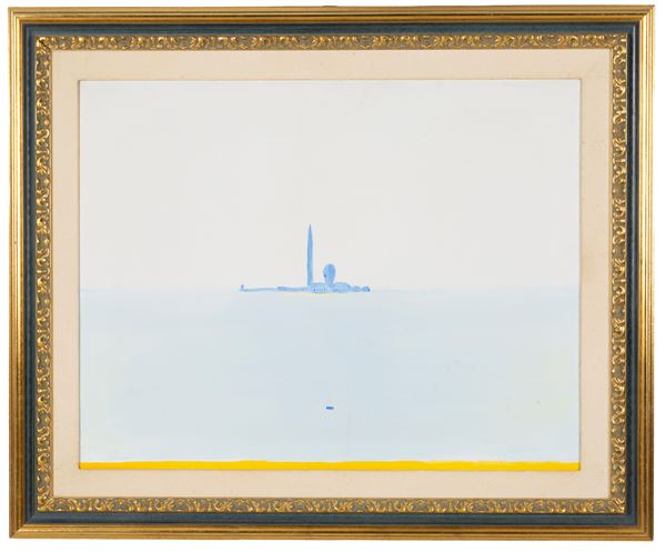 VIRGILIO GUIDI - Painting "GRANDE MARINA SAN GIORGIO"