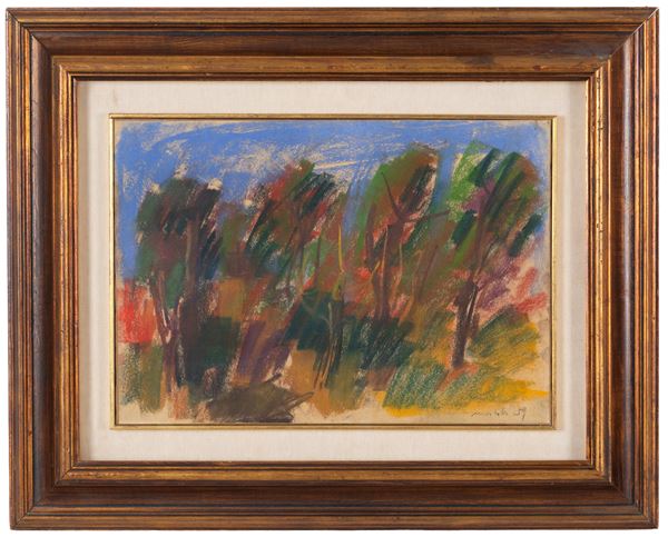 ENNIO MORLOTTI - Painting "OLIVE TREES"