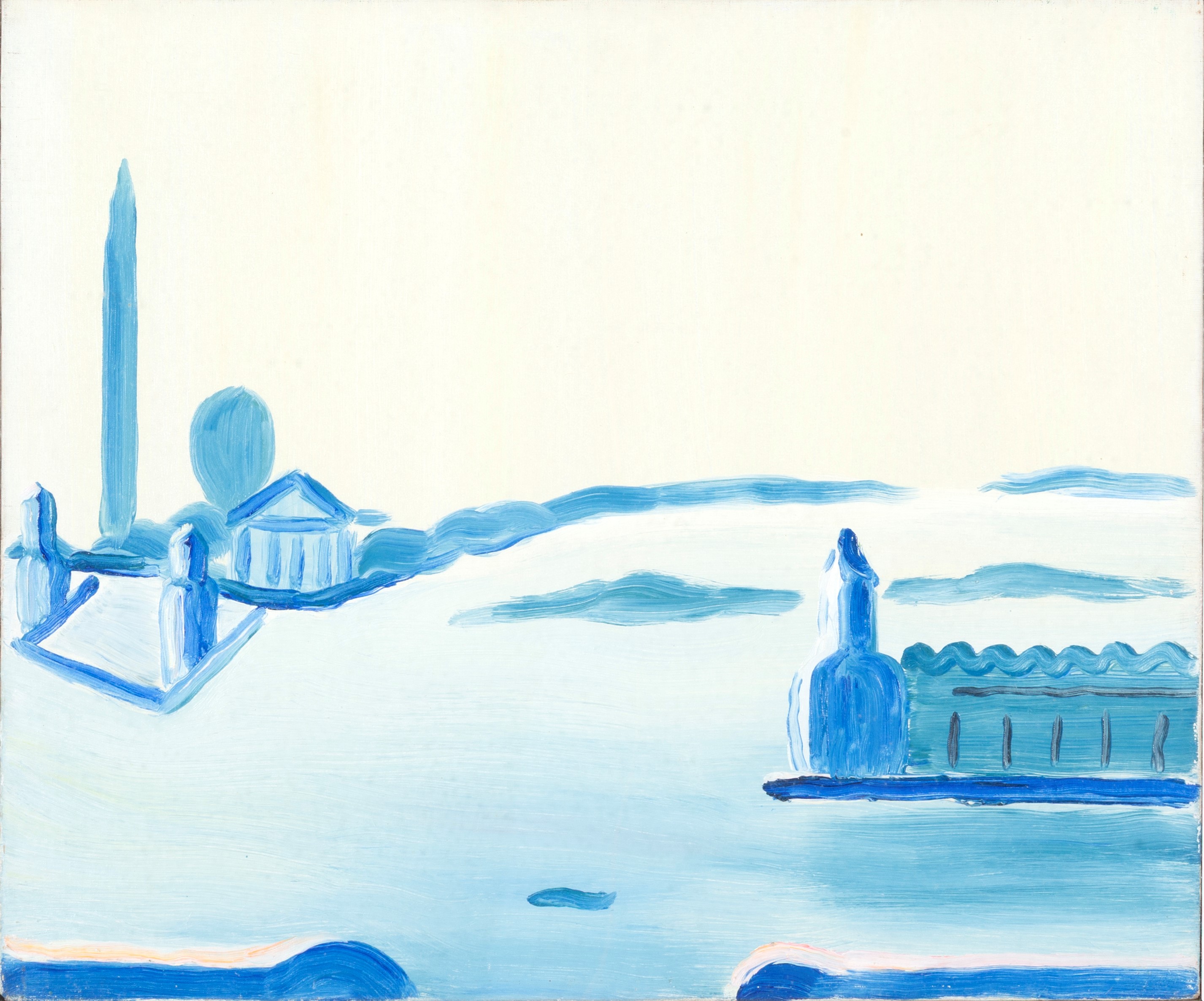 Virgilio Guidi - Dipinto "bacino S. Marco, Venezia"