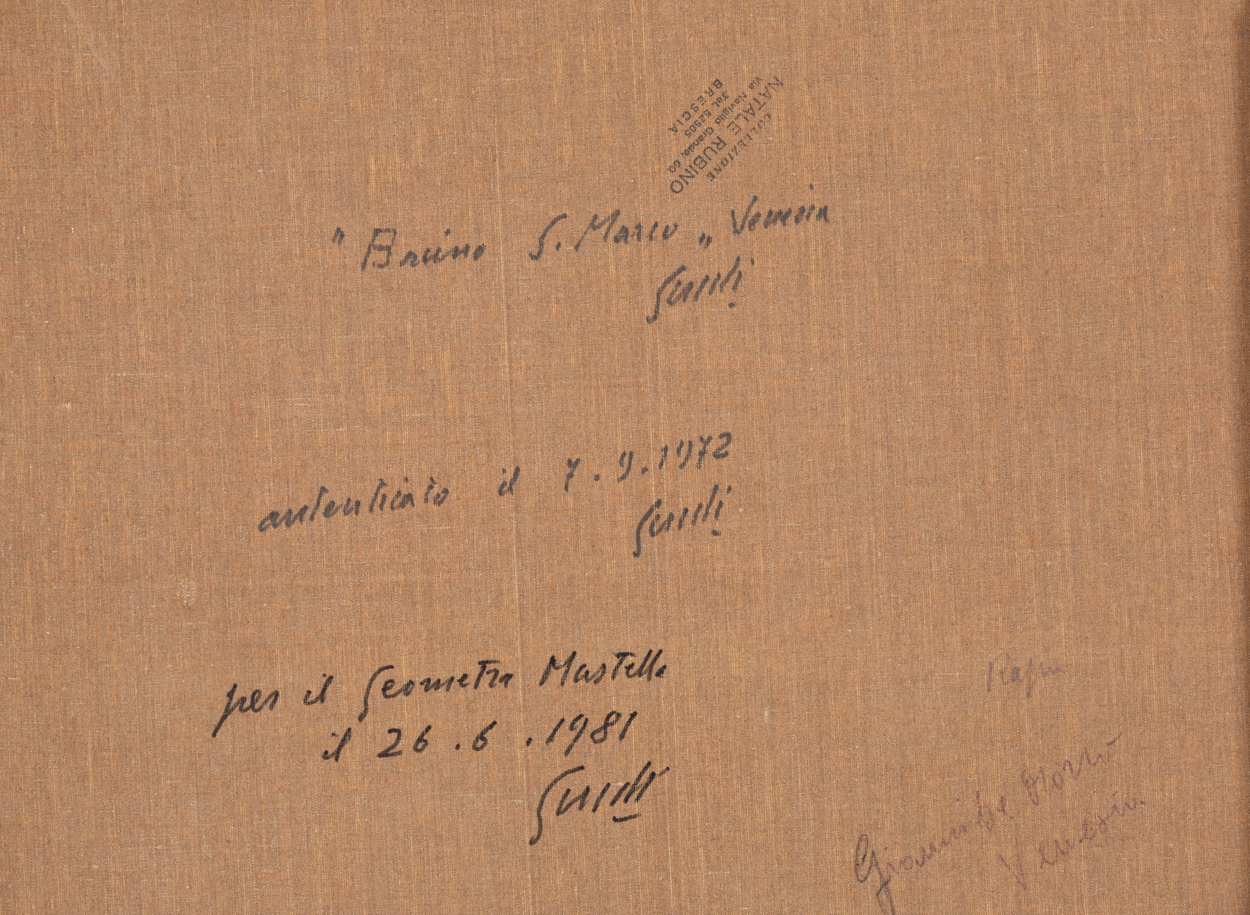 Virgilio Guidi - Dipinto "bacino S. Marco, Venezia"