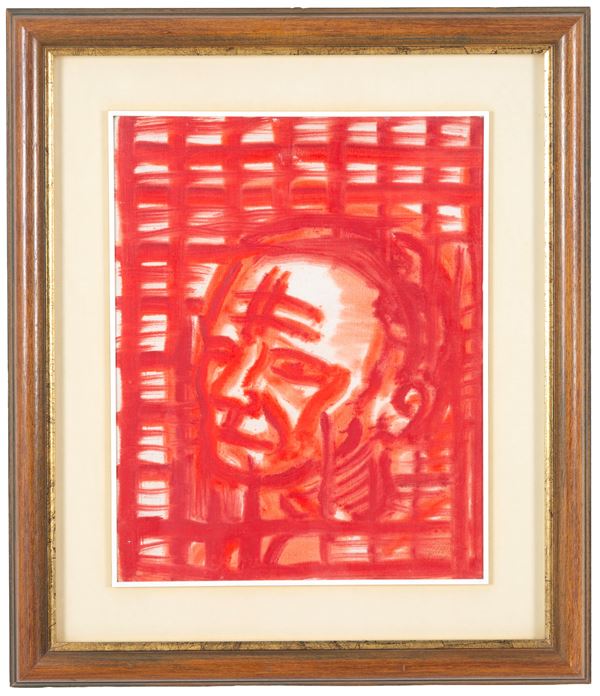 VIRGILIO GUIDI - Painting "AUTORITRATTO"