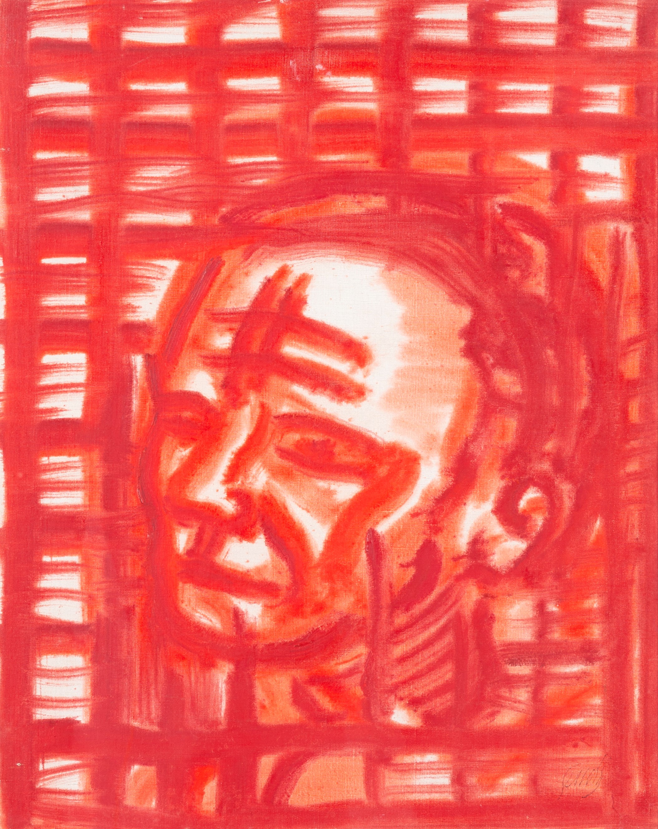 Virgilio Guidi - Autoritratto, olio su tela
