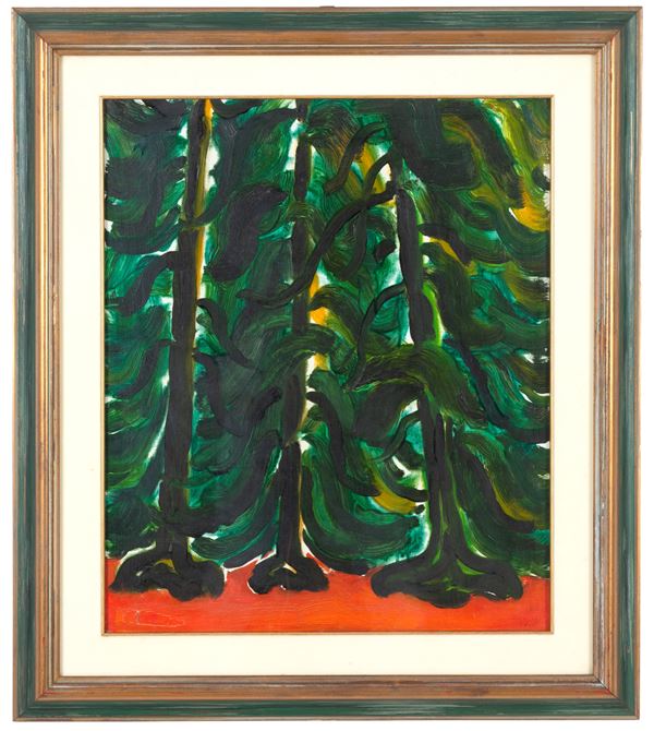 VIRGILIO GUIDI - Painting "GLI ALBERI"