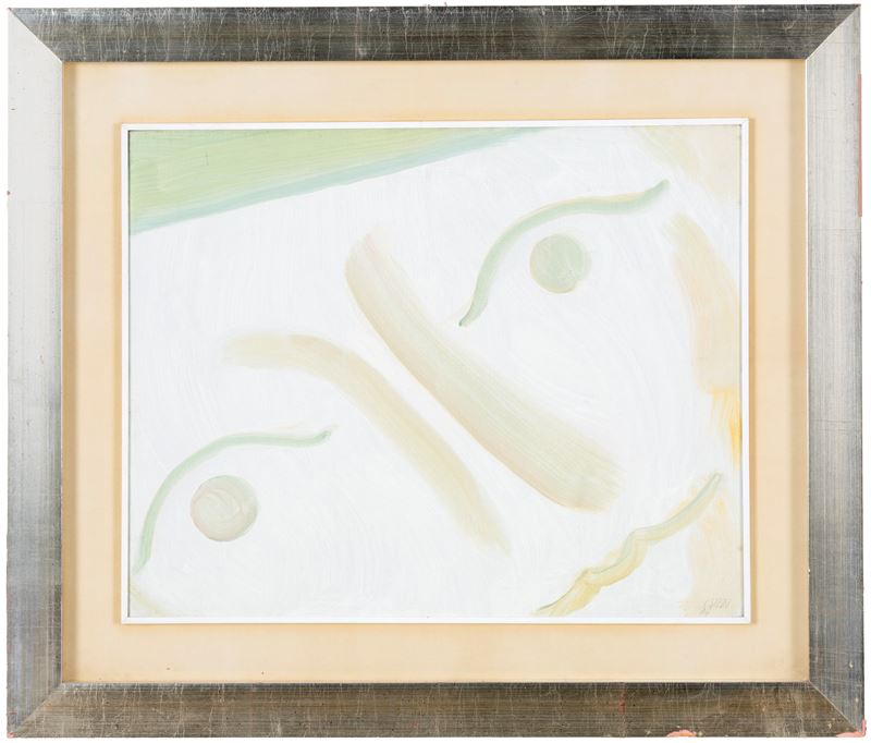 Virgilio Guidi - Testa, olio su tela