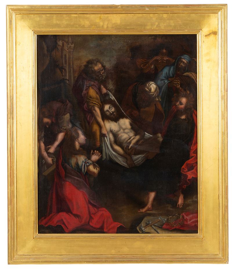 Deposizione di Cristo, olio su tela, XVII secolo