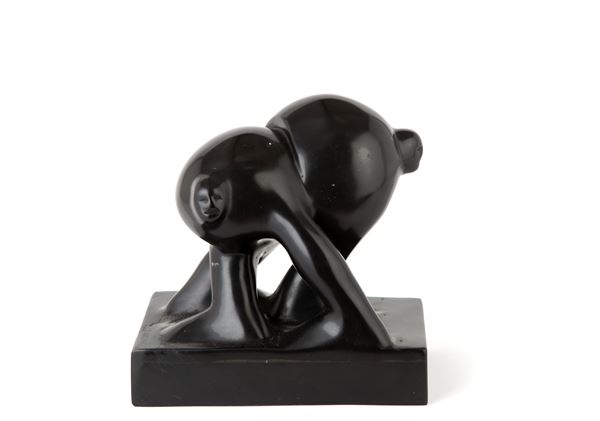 RAINER IRRGANG - Black marble sculpture