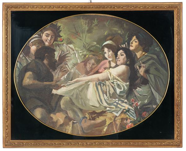 Oval painting "CHARACTERS"