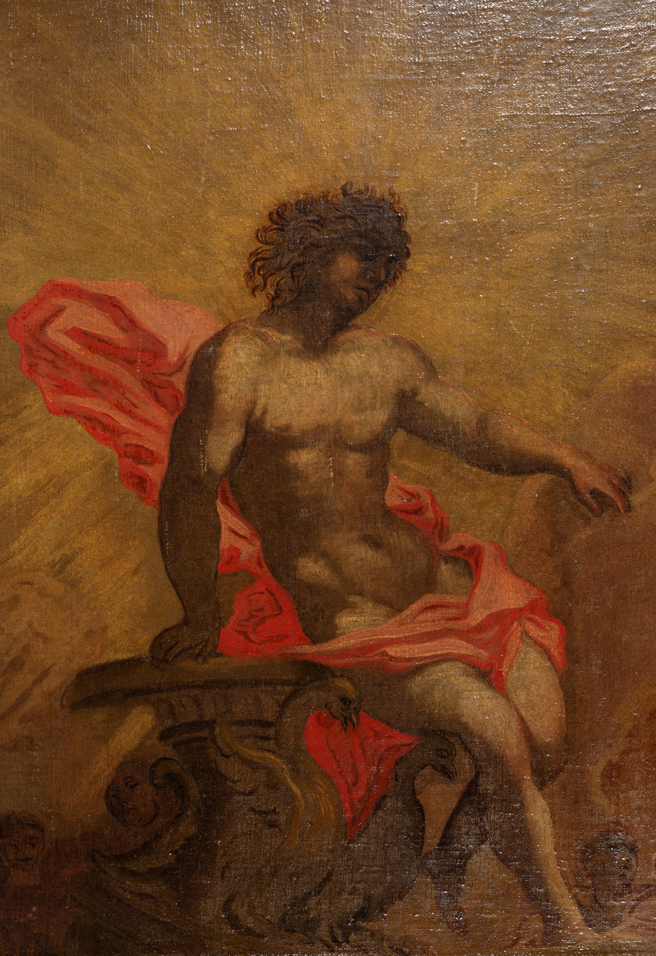 Filippo Comerio - Il carro di Apollo, dipinto olio su tela