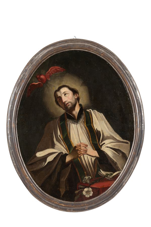 Oval painting "SAINT CAJETAN OF THIENE"