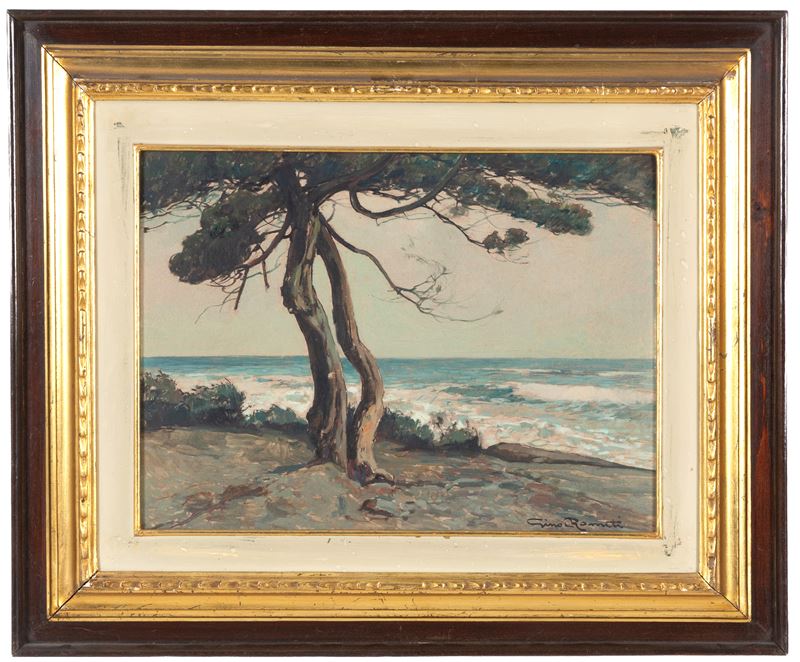 Gino Romiti - Marina, olio su masonite