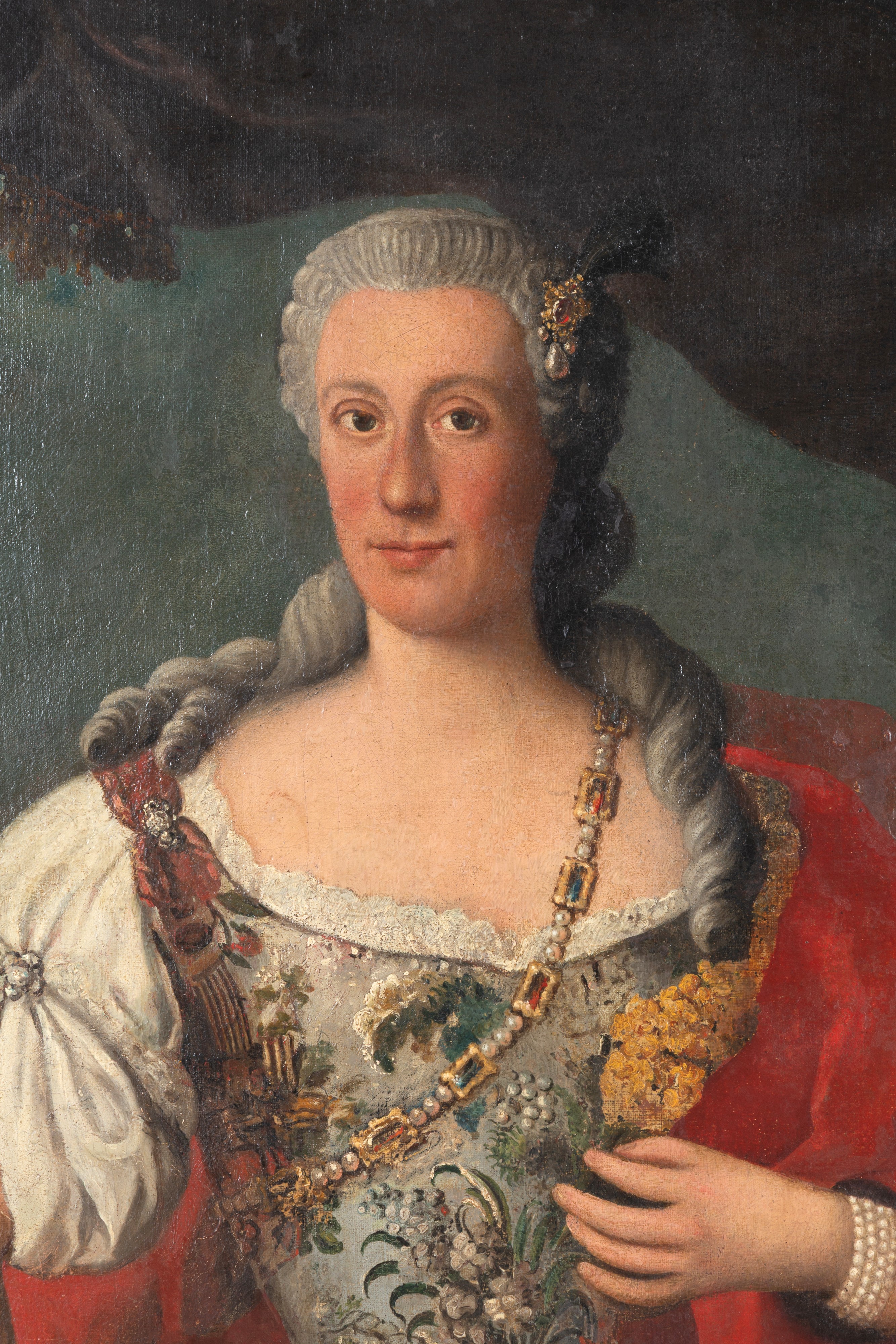 Dipinto, Ritratto di dama, olio su tela (XVIII secolo)