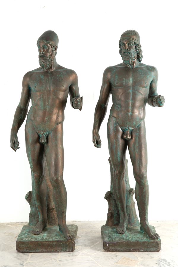 Pair of sculptures "RIACE BRONZES"