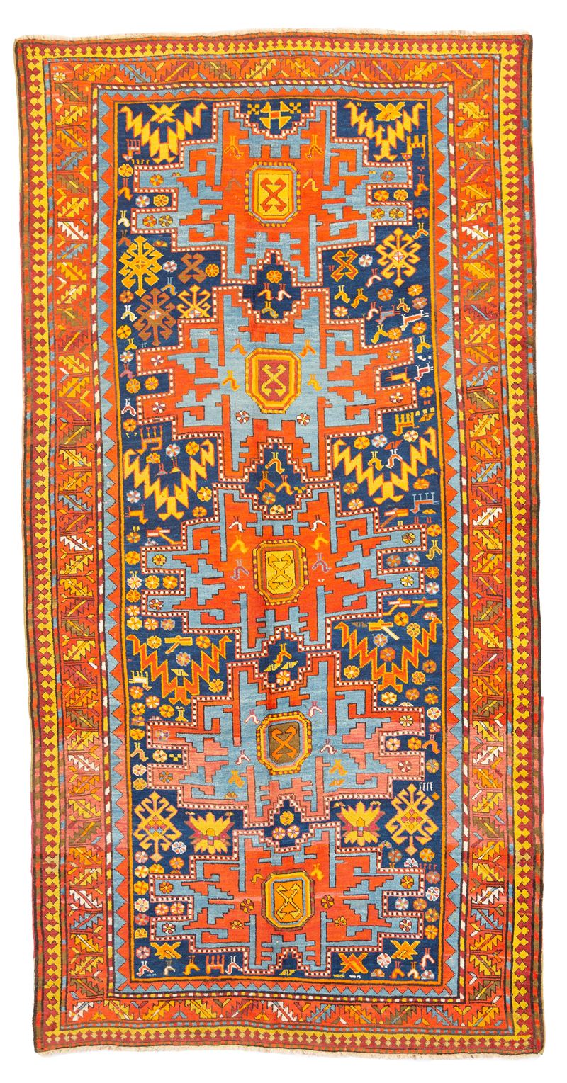 Tappeto Kazak, disegno Lesghy, Caucaso, inizi XX secolo