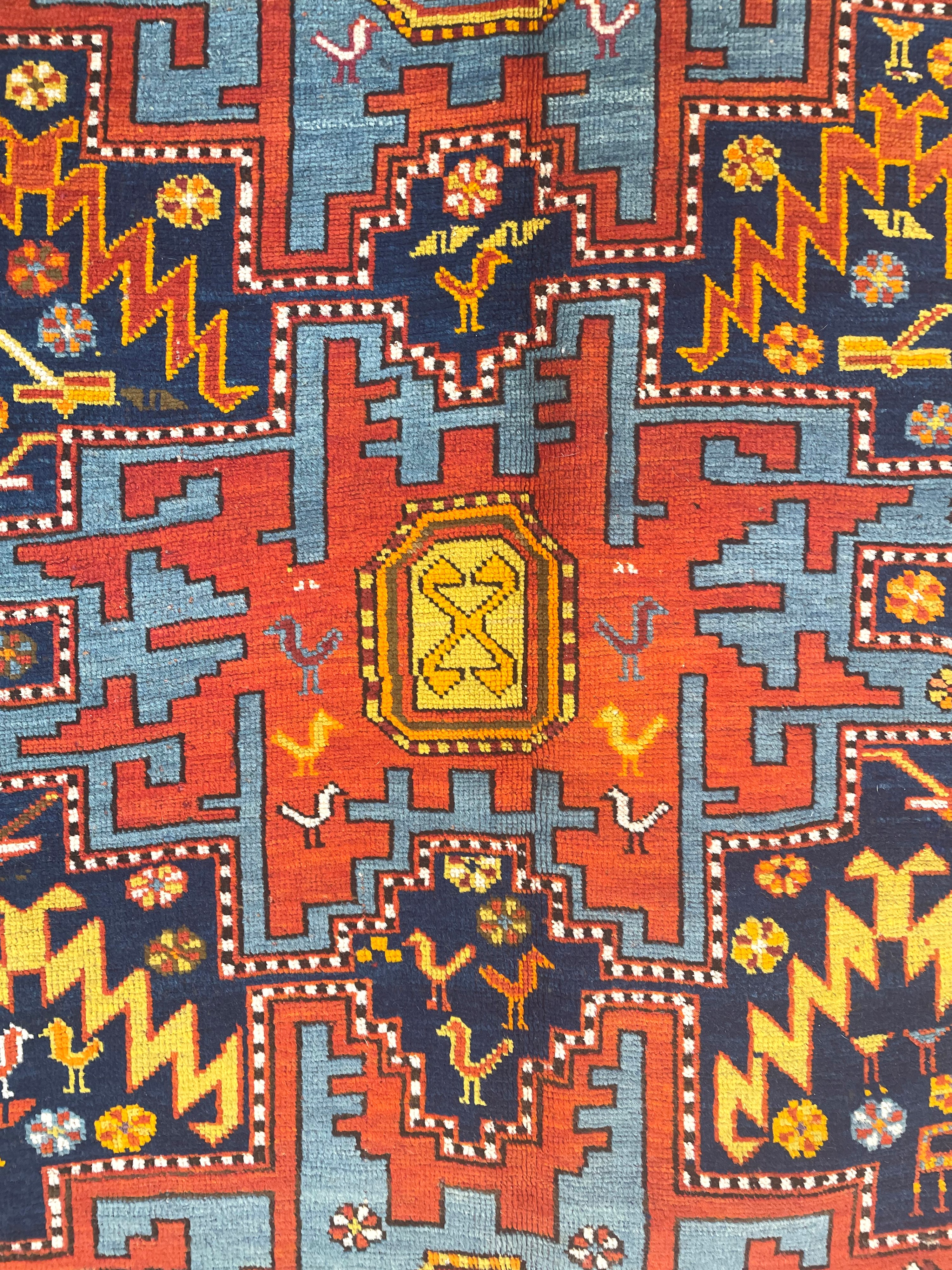 Tappeto Kazak, disegno Lesghy, Caucaso, inizi XX secolo