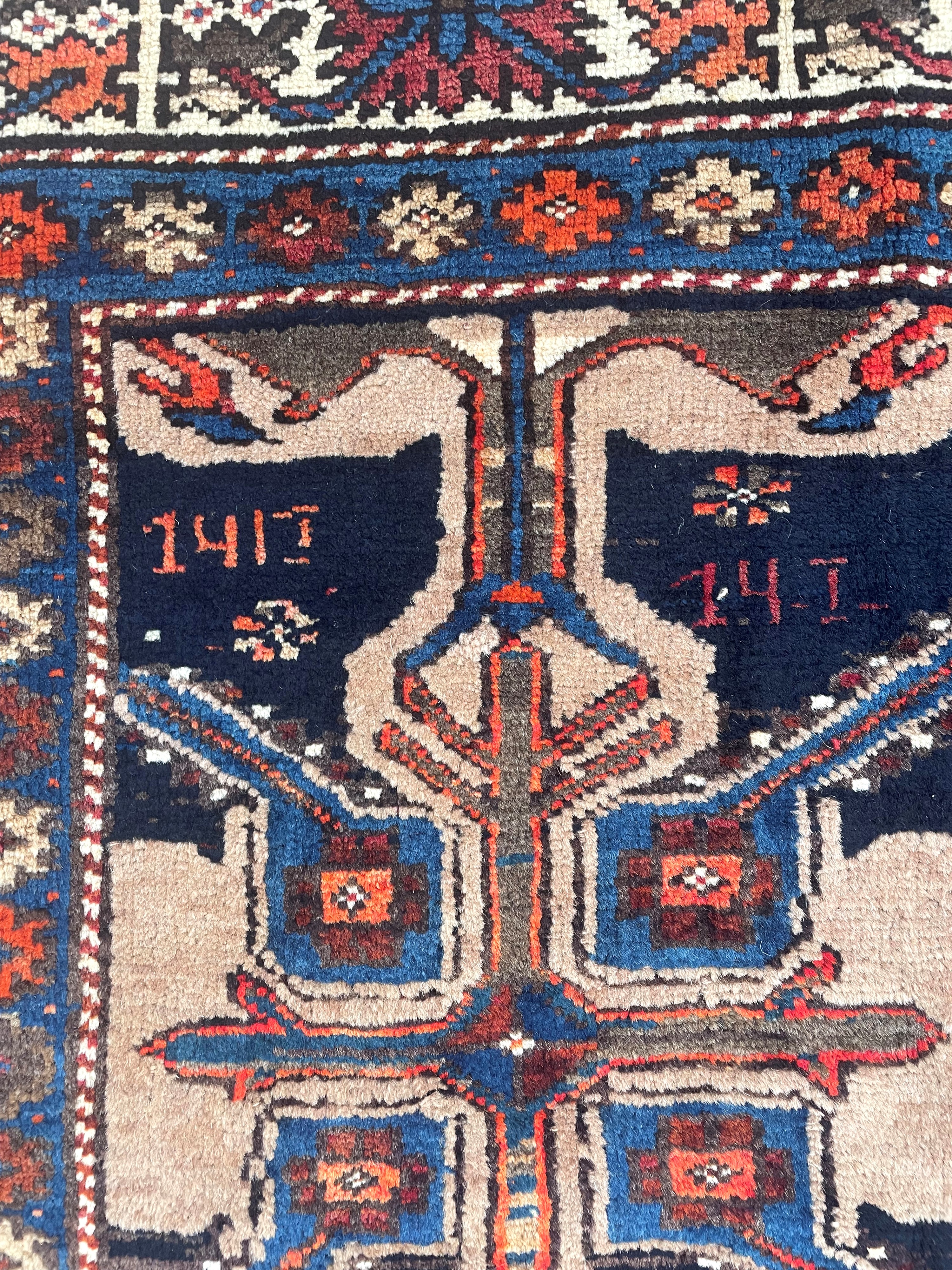 Zairkour (Caucaso), Tappeto datato 1905, 320×170 cm circa