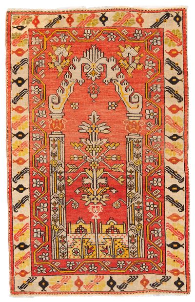 Tappeto Ghiordes, Anatolia occidentale (prima metà del XX secolo), cm 170x106 ca.