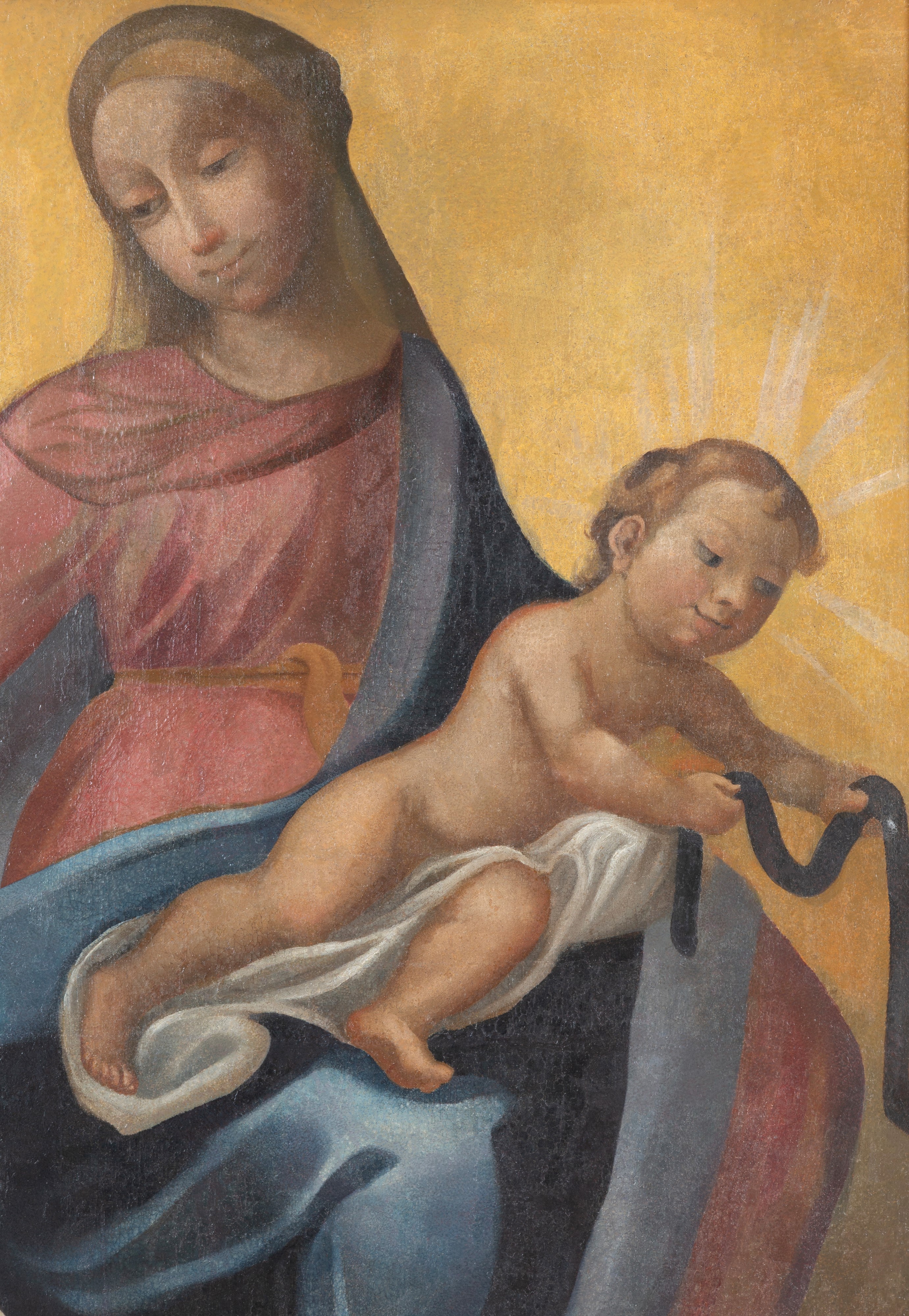 Dipinto, Madonna del velo, olio su tela, XVII secolo